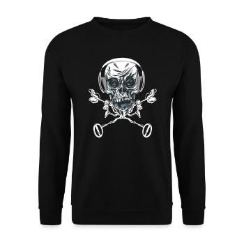 Sondeur Accessoires Skeleton Métal - Sweat-shirt Unisexe - noir - Devant - Alina (178cm) & Michal (187cm)