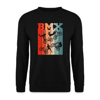 BMX Roue Coureur BMX Vélo Vélo Freestyle race BMX - Sweat-shirt Unisexe - noir - Devant - Alina (178cm) & Michal (187cm)