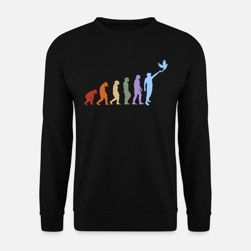 Taubenzüchter Taubensport Brieftauben Evolution - Unisex Pullover - Schwarz