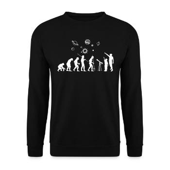 Jumelles Télescope Astrophysique Planète Evolution - Sweat-shirt Unisexe - noir - Devant - Alina (178cm) & Michal (187cm)
