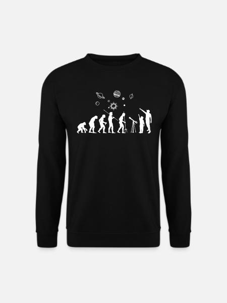 Fernglas Teleskop Astrophysik Planeten Evolution - Unisex Pullover - Schwarz