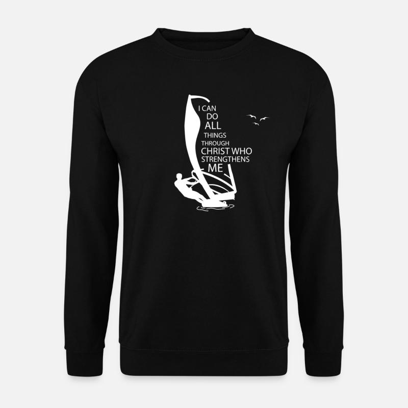 Planche à voile voile planche à voile - Sweat-shirt Unisexe - noir