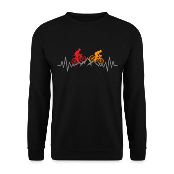 Vélo cyclocross VTT Vélo de montagne - Sweat-shirt Unisexe - noir - Devant - Alina (178cm) & Michal (187cm)