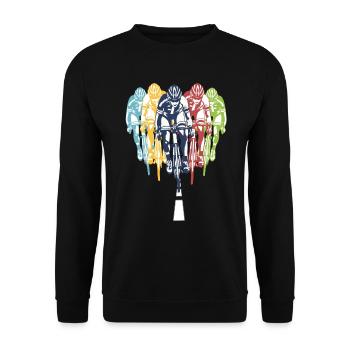 Vélo de course Vélo Accessoires Dames Vélo de course - Sweat-shirt Unisexe - noir - Devant - Alina (178cm) & Michal (187cm)