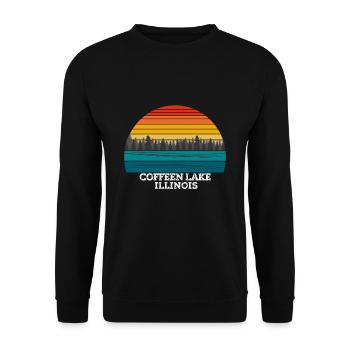 Coffeen Lake Illinois - Unisex Pullover - Schwarz - Vorne - Alina (178cm) & Michal (187cm)