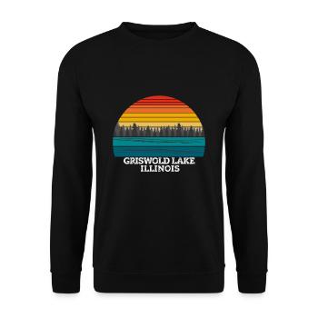 Griswold Lake Illinois - Unisex Sweatshirt - black - Front - Alina (178cm) & Michal (187cm)