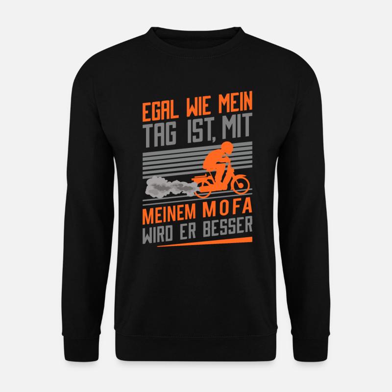 Mofa Mofaroller Moped Mofafahrer Mofas lustige - Unisex Pullover - Schwarz