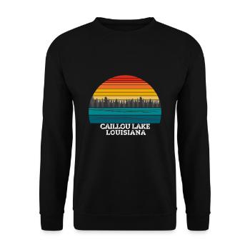 Caillou Lake Louisiana - Unisex Sweatshirt - black - Front - Alina (178cm) & Michal (187cm)