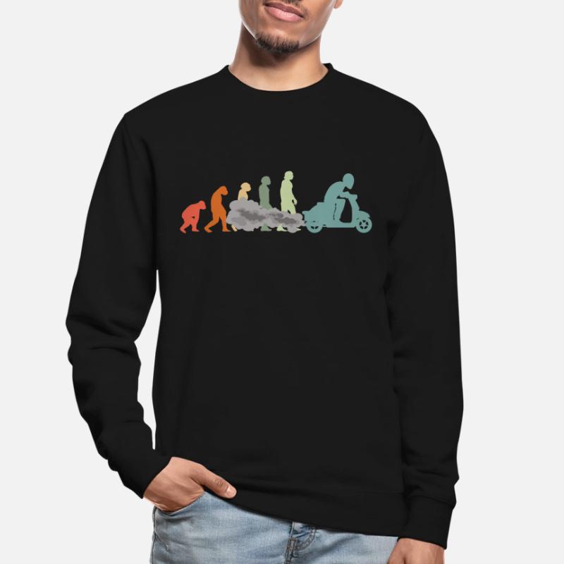 Motorroller Mofa Moped Scooter-Fahrer Evolution Unisex Pullover