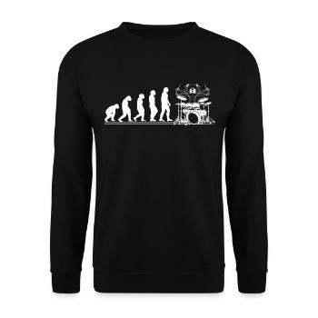 Schlagzeuger Schlagzeug Trommeln Schlagzeug - Unisex Pullover - Schwarz - Vorne - Alina (178cm) & Michal (187cm)