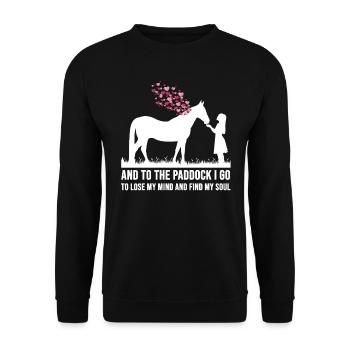 chevaux équitation proverbes citations chevaux filles cheval - Sweat-shirt Unisexe - noir - Devant - Alina (178cm) & Michal (187cm)