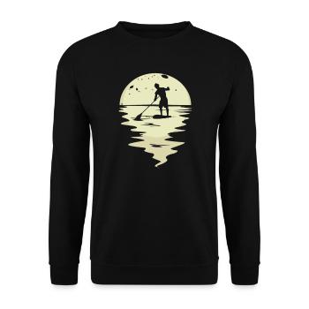 SUP Board paddleboarding Stand Up Paddle paddling - Unisex Sweatshirt - black - Front - Alina (178cm) & Michal (187cm)