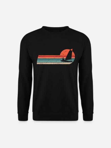 Segler Segelboot Segelschiff Segelyacht Vintage - Unisex Pullover - Schwarz