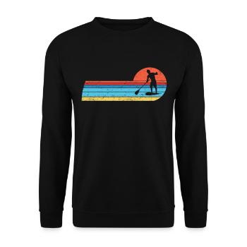 SUP paddleboarding Stand Up Paddle Herren supboard - Unisex Pullover - Schwarz - Vorne - Alina (178cm) & Michal (187cm)