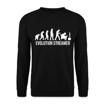 Tv Streaming Evolution Streamer Séries Internet - Sweat-shirt Unisexe - noir - Devant - Alina (178cm) & Michal (187cm)
