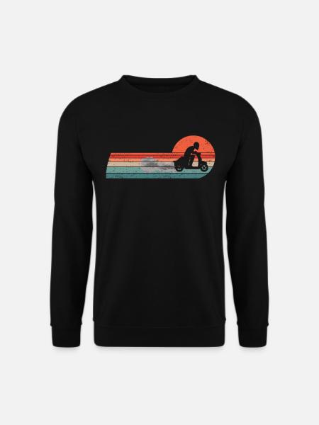 Motorroller Moped Motor-Scooter Motor-Rollerfahrer - Unisex Pullover - Schwarz