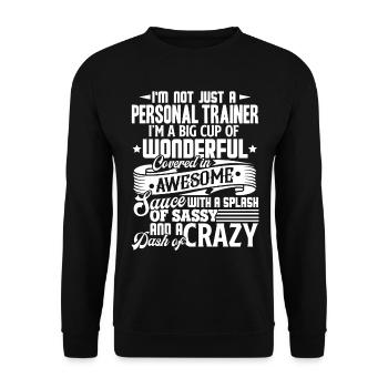 Personal Trainer Just A Personal Trainer - Unisex Sweatshirt - black - Front - Alina (178cm) & Michal (187cm)