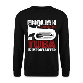 Tuba Tuba Is Importanter - Unisex Sweatshirt - black - Front - Alina (178cm) & Michal (187cm)