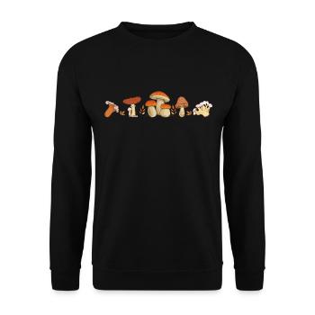 Pilze Züchten Pilzsammler Mushroom Züchter - Unisex Pullover - Schwarz - Vorne - Alina (178cm) & Michal (187cm)