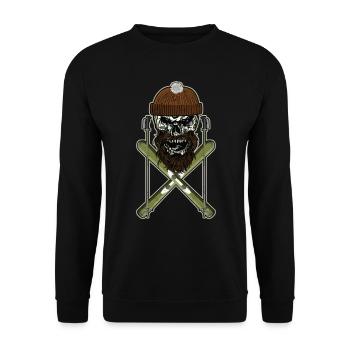 Ski skiing Skiing Skiing Skiing Skis - Unisex Sweatshirt - black - Front - Alina (178cm) & Michal (187cm)
