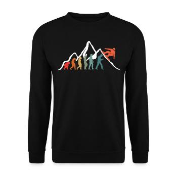 Snowboard Snowboarding Evolution Snowboarder - Unisex Pullover - Schwarz - Vorne - Alina (178cm) & Michal (187cm)