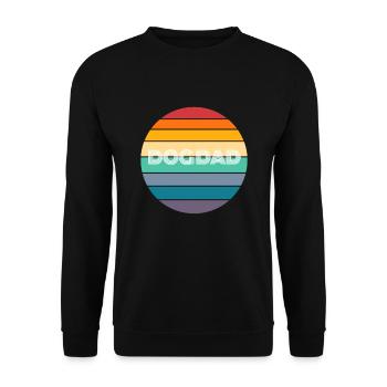 Rainbow Dog Papa Rétro Vintage - Sweat-shirt Unisexe - noir - Devant - Alina (178cm) & Michal (187cm)