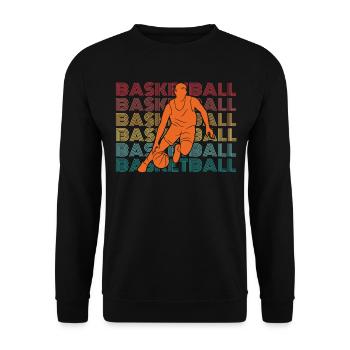 Basketballer Basketball-spieler Basketball-game - Unisex Pullover - Schwarz - Vorne - Alina (178cm) & Michal (187cm)