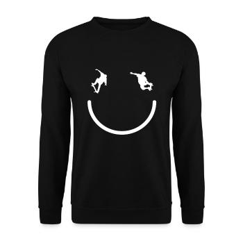 Skateboard Skater Ramp Skating Skating - Unisex Sweatshirt - black - Front - Alina (178cm) & Michal (187cm)