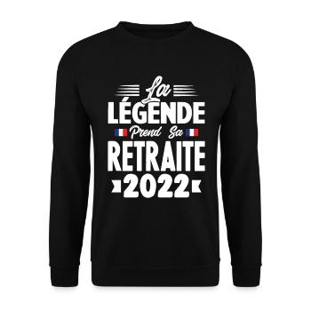 La Légende Prend Sa Retraite 2022 - Sweat-shirt Unisexe - noir - Devant - Alina (178cm) & Michal (187cm)