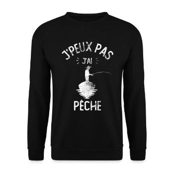 J'peux pas j'ai pêche - Sweat-shirt Unisexe - noir - Devant - Alina (178cm) & Michal (187cm)