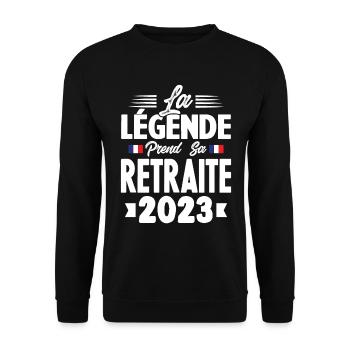 La Légende Prend Sa Retraite 2023 - Sweat-shirt Unisexe - noir - Devant - Alina (178cm) & Michal (187cm)