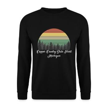 Forêt domaniale de Copper Country - Sweat-shirt Unisexe - noir - Devant - Alina (178cm) & Michal (187cm)