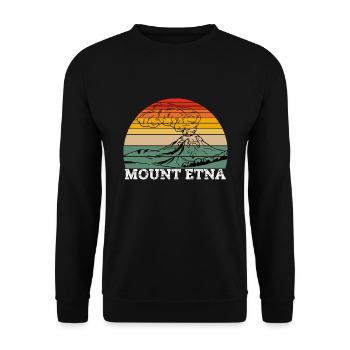 Mount Etna - Unisex Sweatshirt - black - Front - Alina (178cm) & Michal (187cm)
