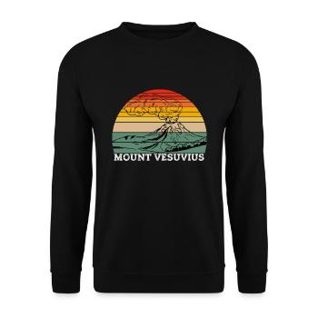 Mount Vesuvius - Unisex Sweatshirt - black - Front - Alina (178cm) & Michal (187cm)