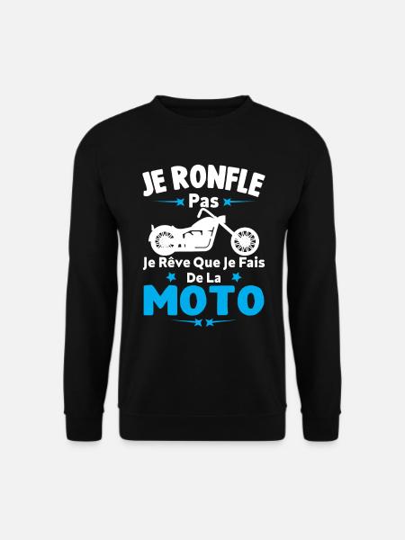 Je Ronfle Pas Je Rêve Que Je Fais De La Moto - Sweat-shirt Unisexe - noir