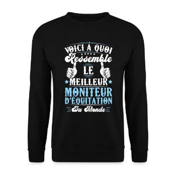 Le meilleur moniteur d'équitation du monde - Sweat-shirt Unisexe - noir - Devant - Alina (178cm) & Michal (187cm)