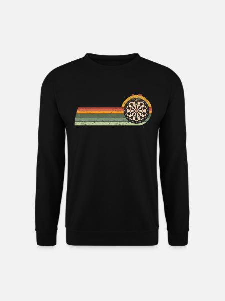 Dartspieler Vintage Dartscheiben game Darts - Unisex Pullover - Schwarz