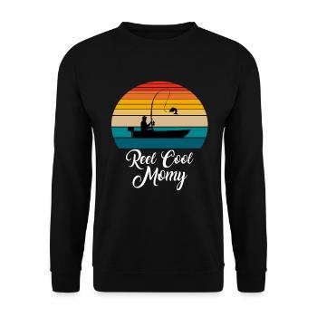 Cadeaux de pêche Reel Cool Momy - Sweat-shirt Unisexe - noir - Devant - Alina (178cm) & Michal (187cm)