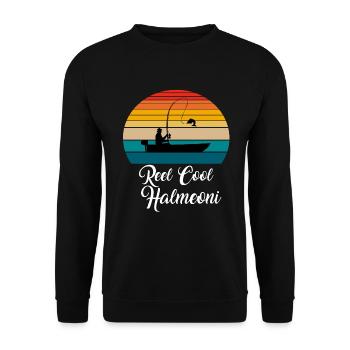 Reel Cool Halmeoni Fishing Gifts - Unisex Pullover - Schwarz - Vorne - Alina (178cm) & Michal (187cm)