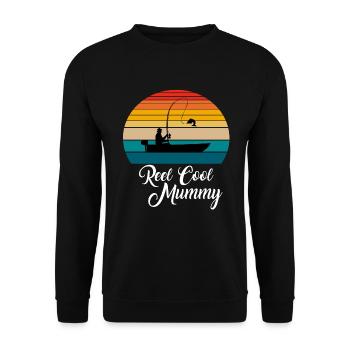 Cadeaux de pêche Reel Cool Mummy - Sweat-shirt Unisexe - noir - Devant - Alina (178cm) & Michal (187cm)
