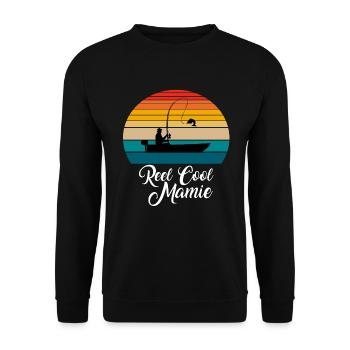 Reel Cool Mamie Cadeaux de pêche - Sweat-shirt Unisexe - noir - Devant - Alina (178cm) & Michal (187cm)