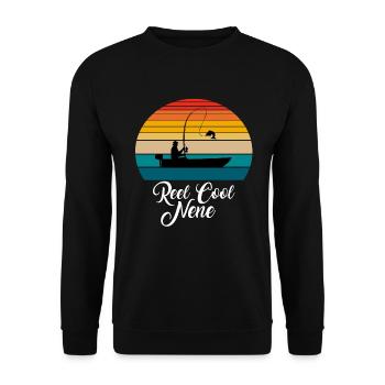 Reel Cool Nene Fishing Gifts - Unisex Pullover - Schwarz - Vorne - Alina (178cm) & Michal (187cm)