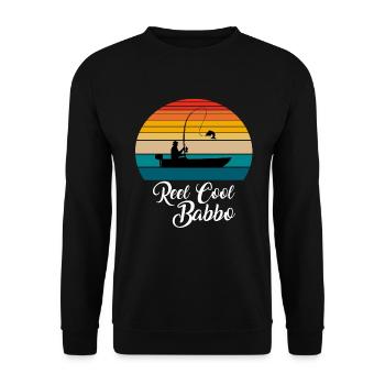 Reel Cool Babbo Cadeaux de pêche - Sweat-shirt Unisexe - noir - Devant - Alina (178cm) & Michal (187cm)