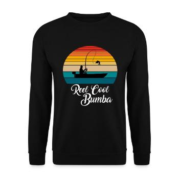Reel Cool Bumba Fishing Gifts - Unisex Pullover - Schwarz - Vorne - Alina (178cm) & Michal (187cm)