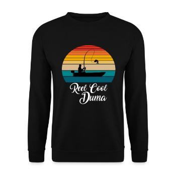 Reel Cool Duma Fishing Gifts - Unisex Pullover - Schwarz - Vorne - Alina (178cm) & Michal (187cm)