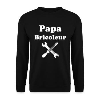 Cadeau Pour Papa Bricoleur - Sweat-shirt Unisexe - noir - Devant - Alina (178cm) & Michal (187cm)