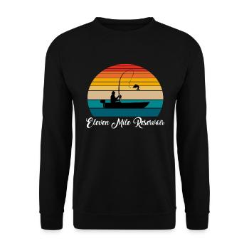 Eleven Mile Reservoir Fishing Spot - Unisex Sweatshirt - black - Front - Alina (178cm) & Michal (187cm)