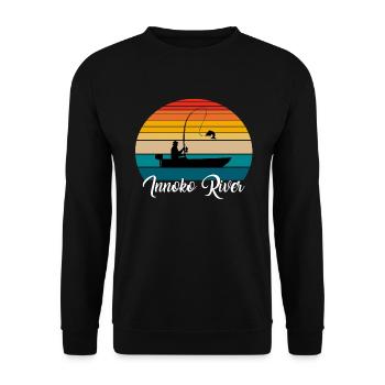Innoko River Fishing Spot - Unisex Sweatshirt - black - Front - Alina (178cm) & Michal (187cm)
