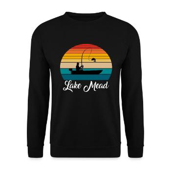 Lake Mead Fishing Spot - Unisex Sweatshirt - black - Front - Alina (178cm) & Michal (187cm)