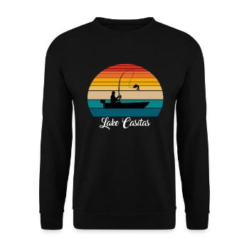 Lake Casitas Fishing Spot - Unisex Sweatshirt - black - Front - Alina (178cm) & Michal (187cm)